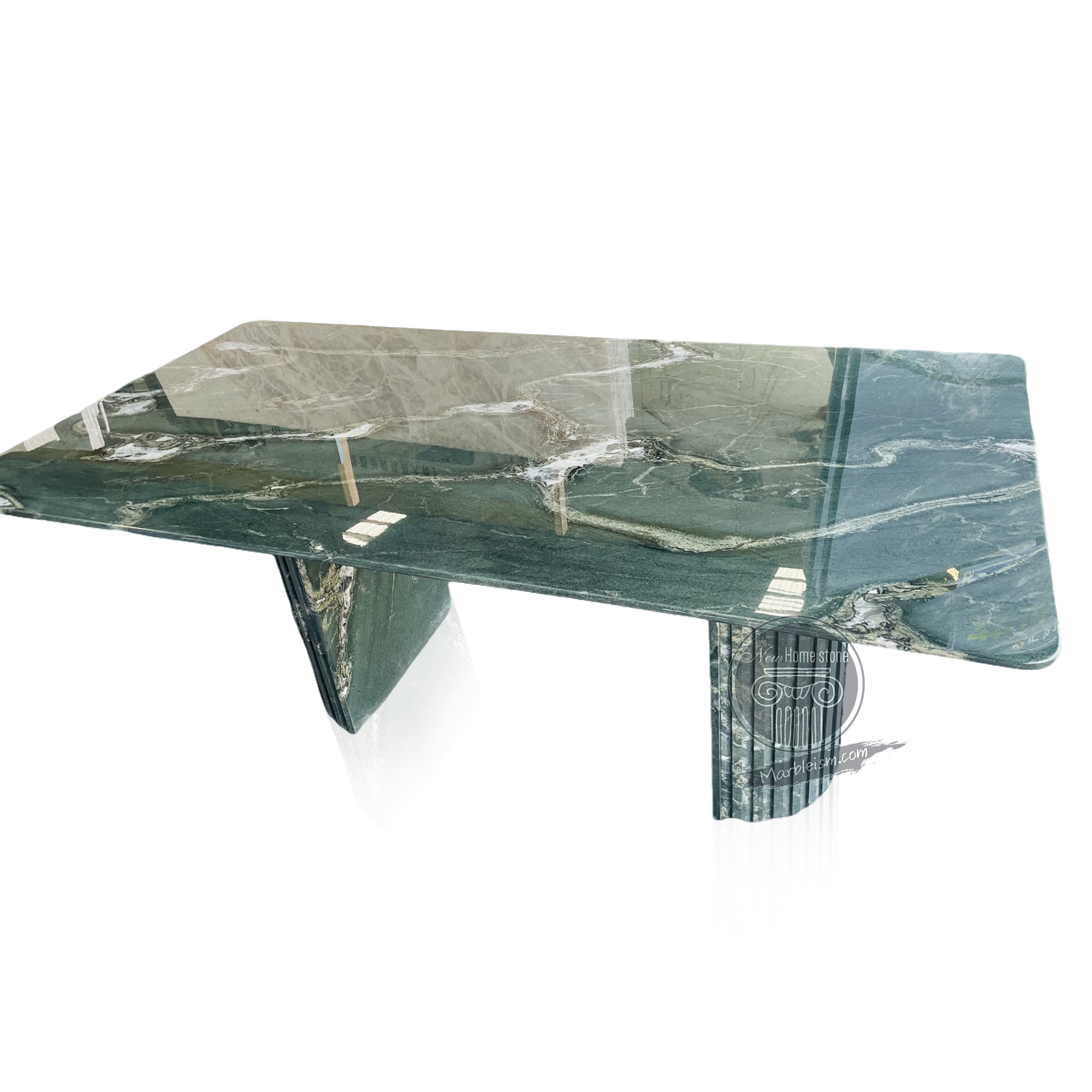 Green marble table for 6