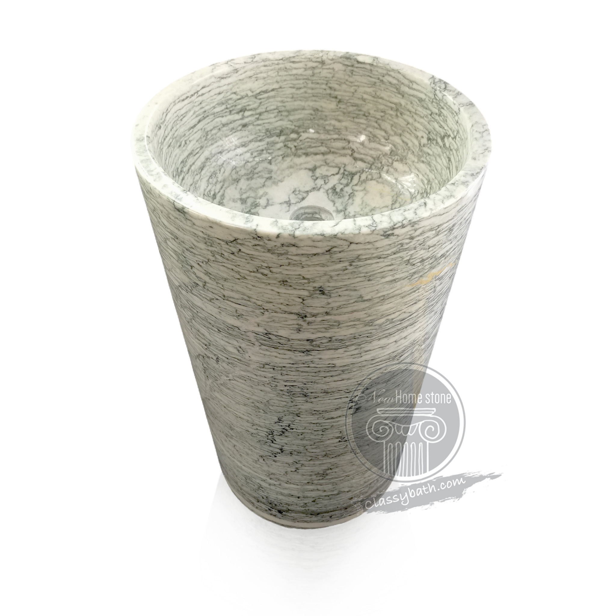 Basin and pedestal