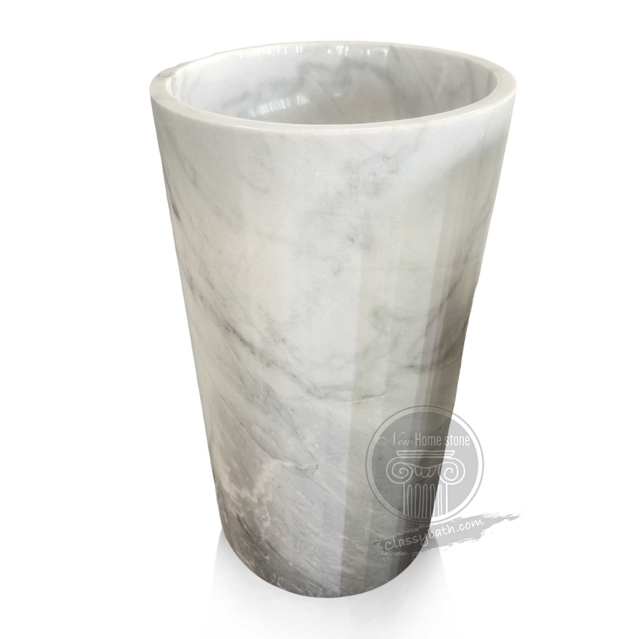 Carrara Marble pedestal sink