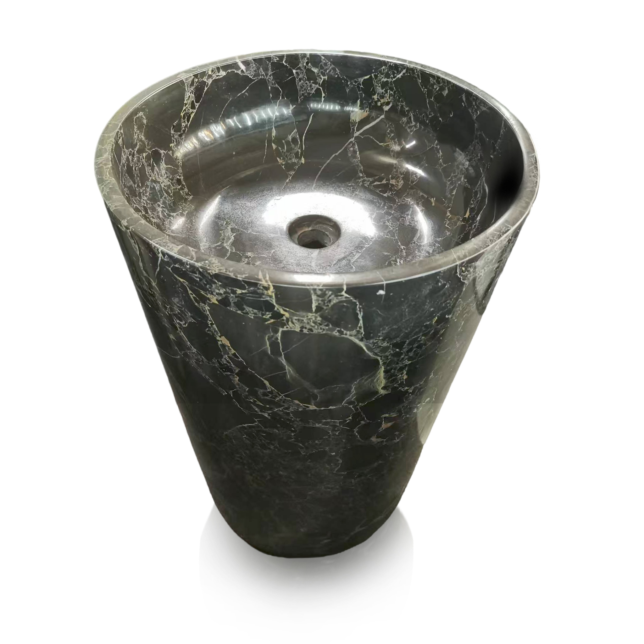 Round pedestal sink