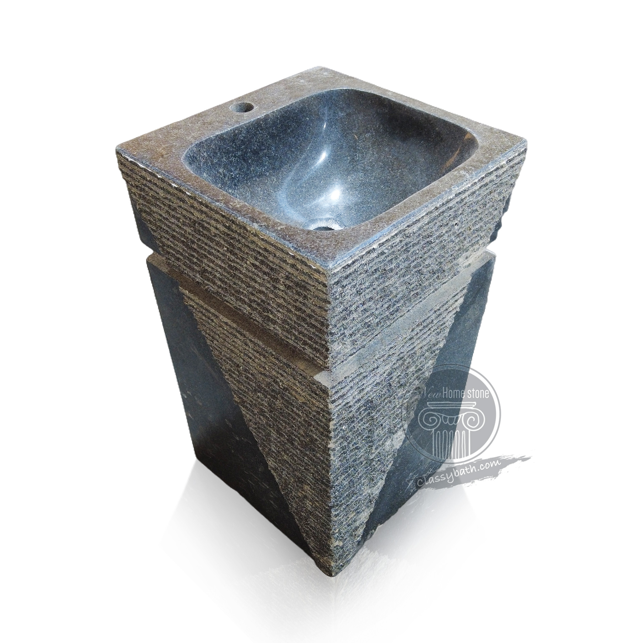Rustic pedestal sink