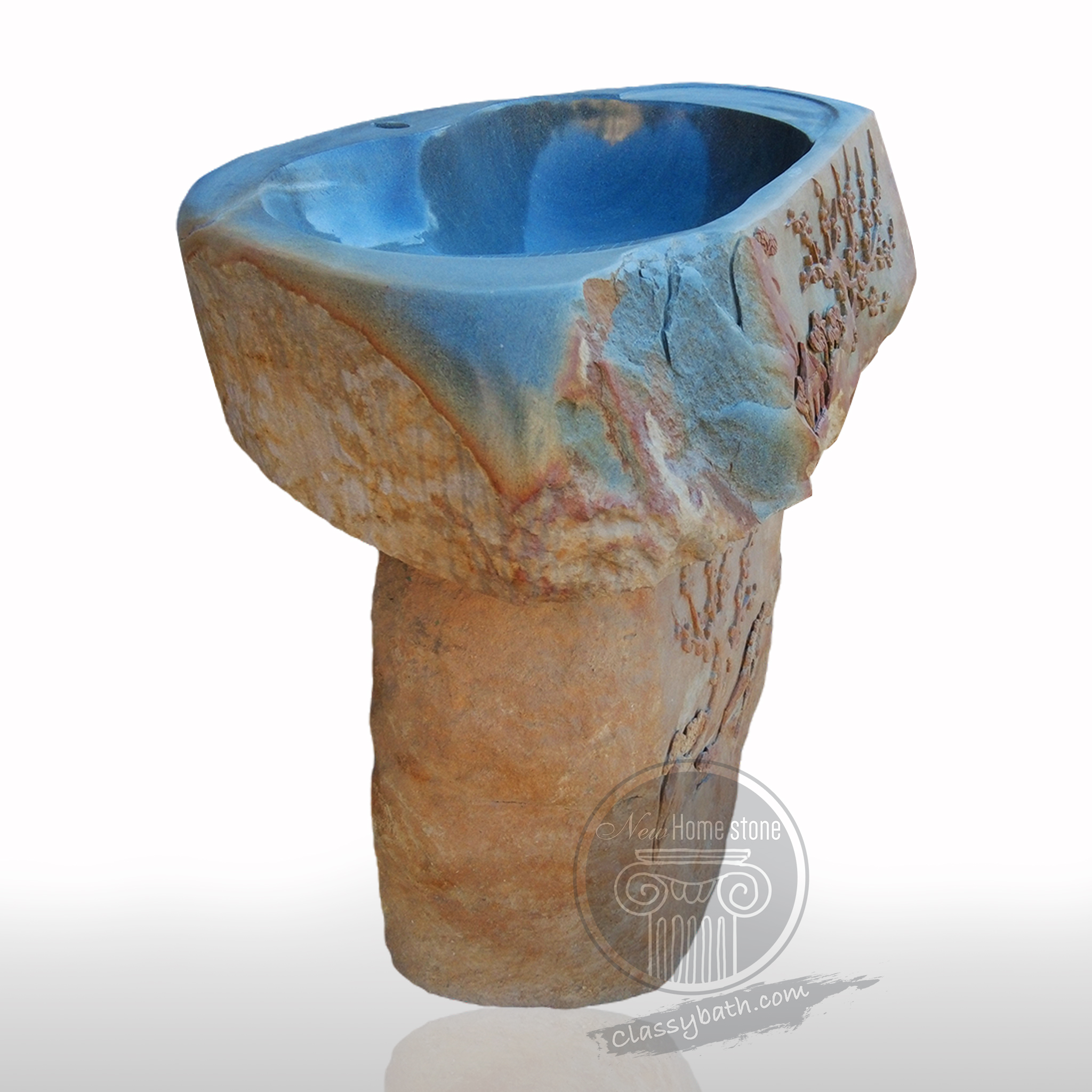 Marble wash basin with pedestal